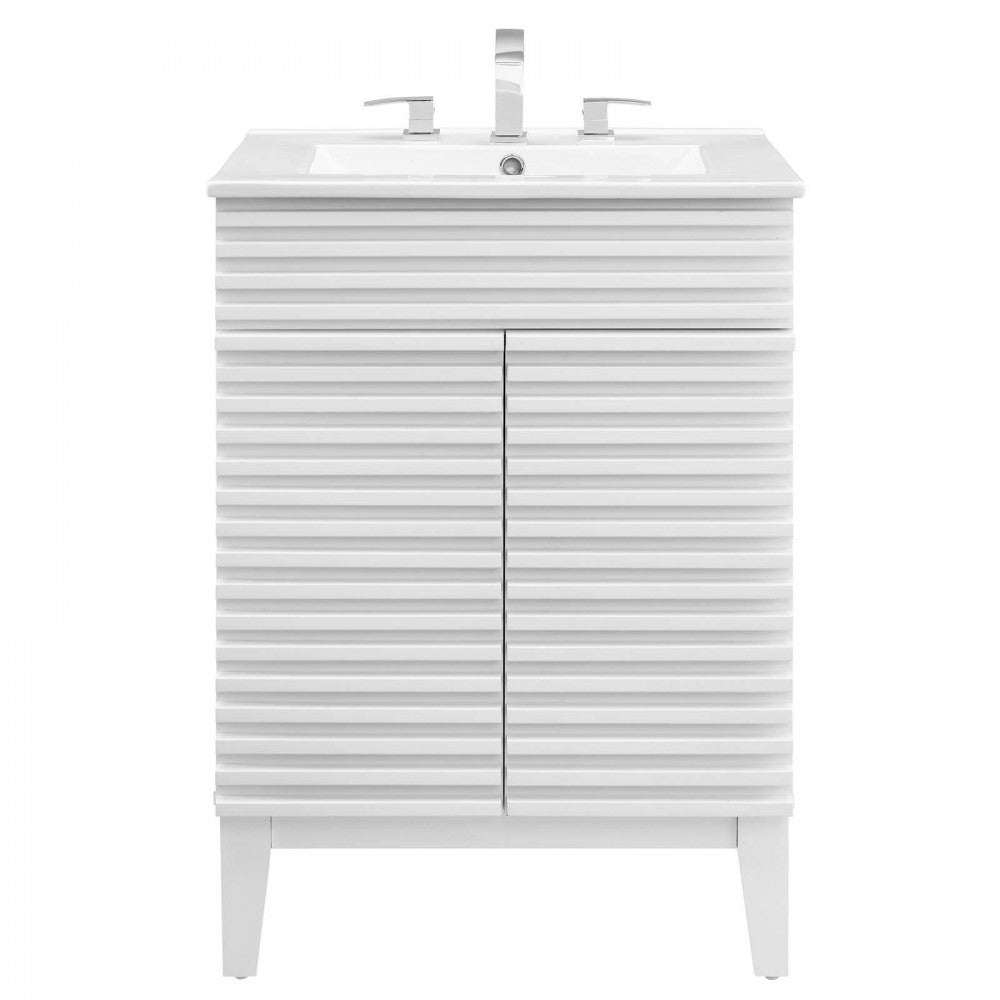Render Bathroom Vanity, White White
