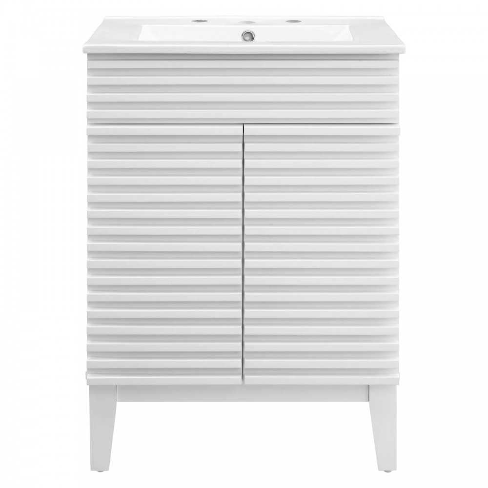 Render Bathroom Vanity, White White