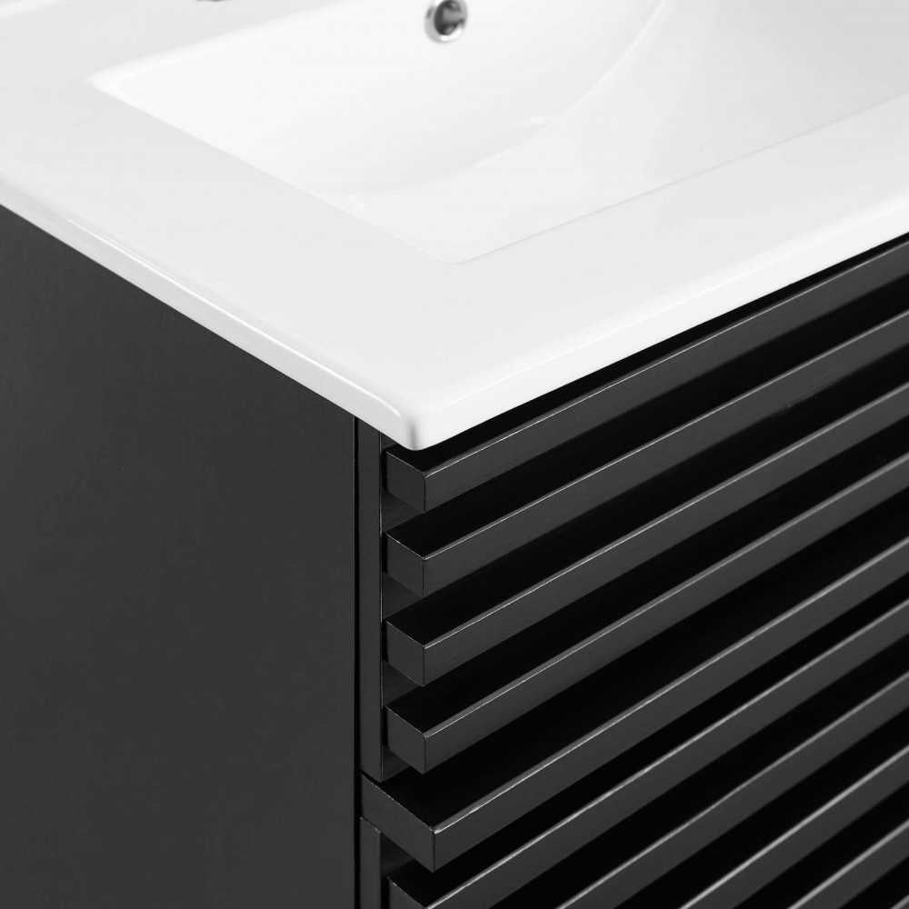 Render Bathroom Vanity, Black White
