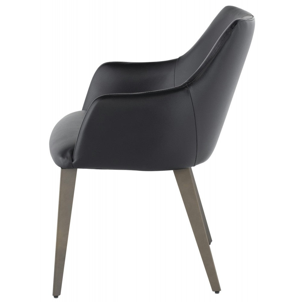 Renee Black Naugahyde Dining Chair