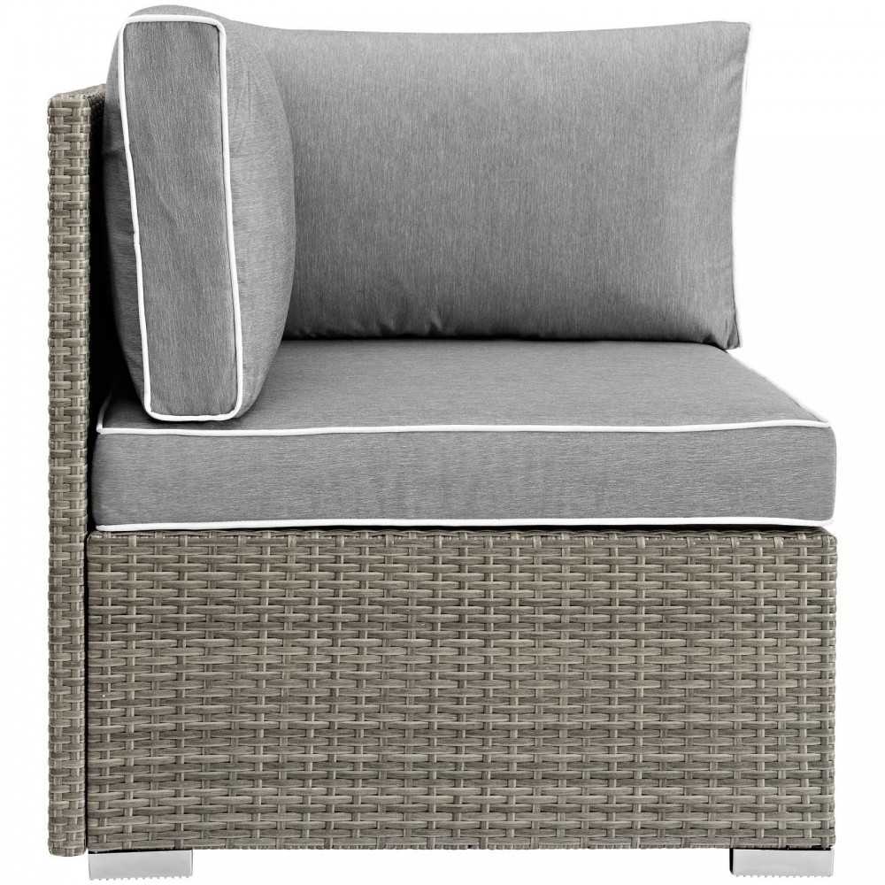 Repose Outdoor Patio Corner, Gray, EEI-2956-LGR-GRY