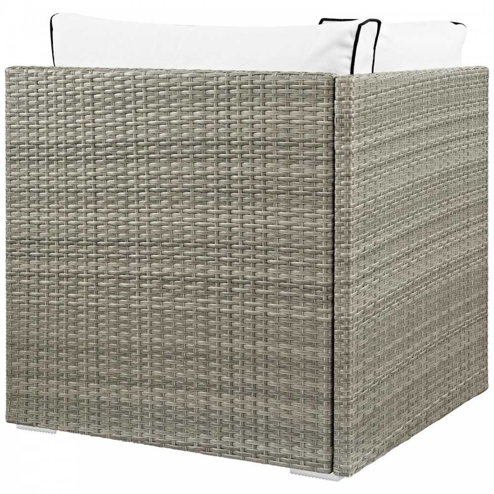 Repose Outdoor Patio Corner, Gray, EEI-2956-LGR-WHI