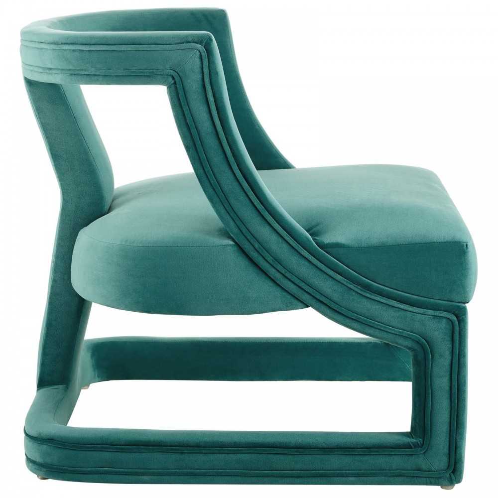 Requisite Armchair Performance Velvet Set of 2, Teal