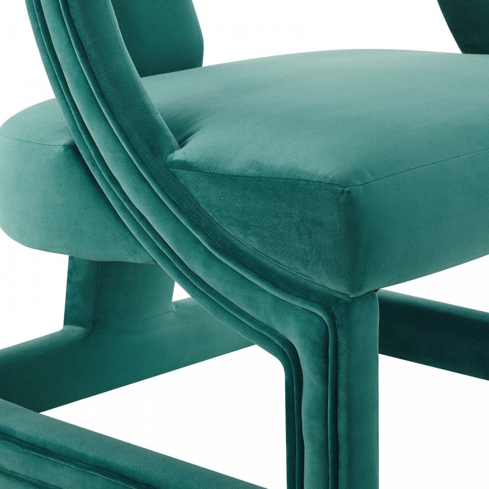 Requisite Armchair Performance Velvet Set of 2, Teal