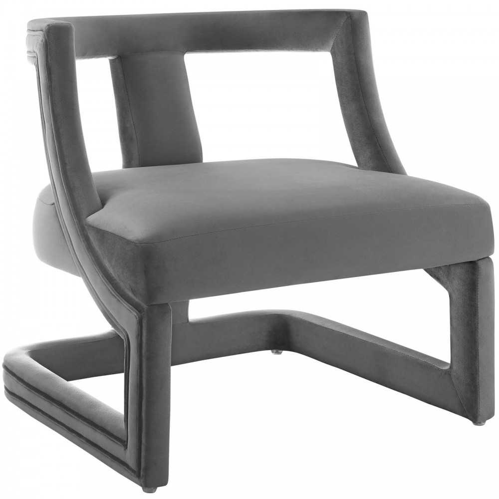 Requisite Armchair Performance Velvet Set of 2, Gray