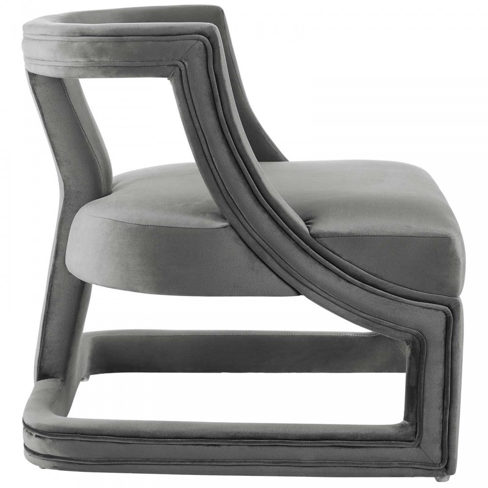 Requisite Armchair Performance Velvet Set of 2, Gray