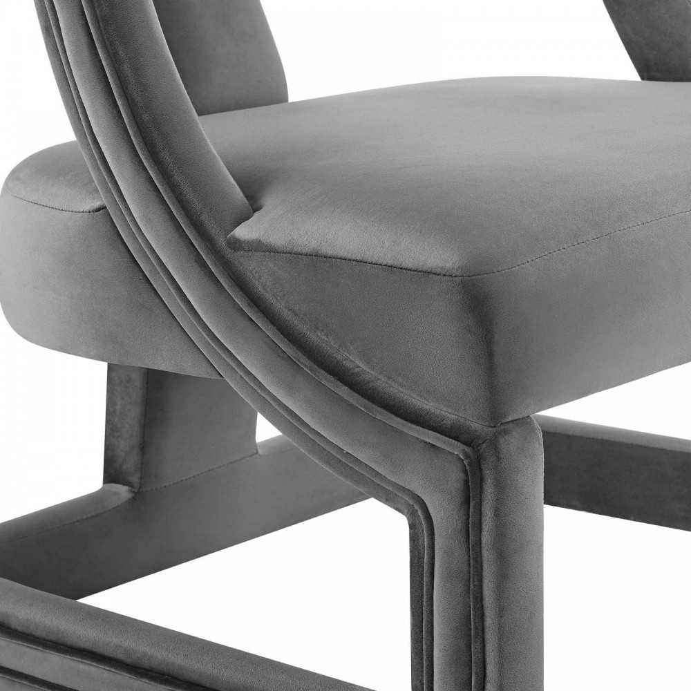 Requisite Armchair Performance Velvet Set of 2, Gray