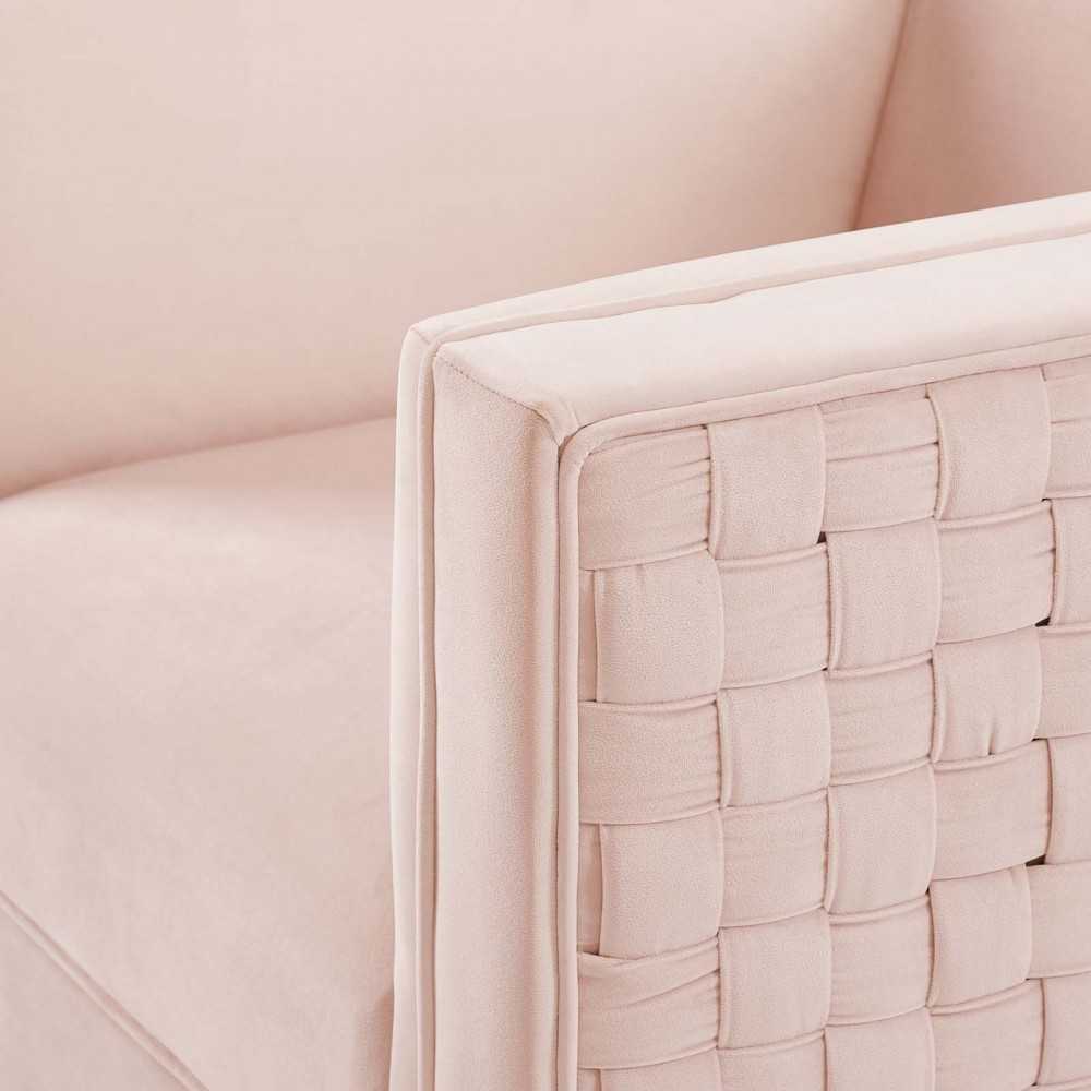 Resonate Performance Velvet Armchair, Pink