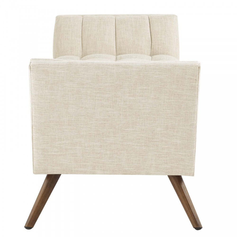 Response Medium Upholstered Fabric Bench, Beige