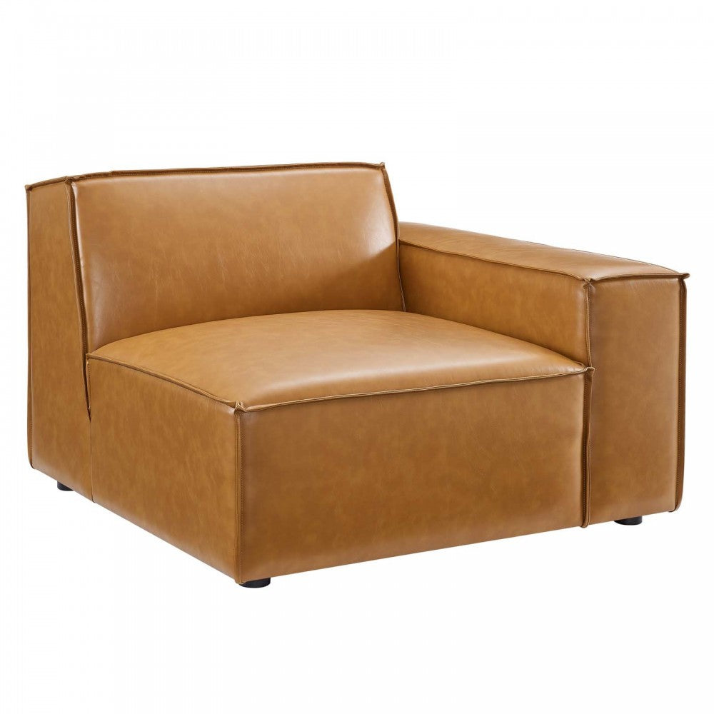 Restore 5-Piece Vegan Leather Sectional Sofa, Tan, EEI-4712-TAN