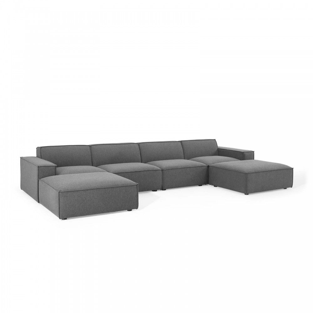 Restore 6-Piece Sectional Sofa, Charcoal, EEI-4116-CHA