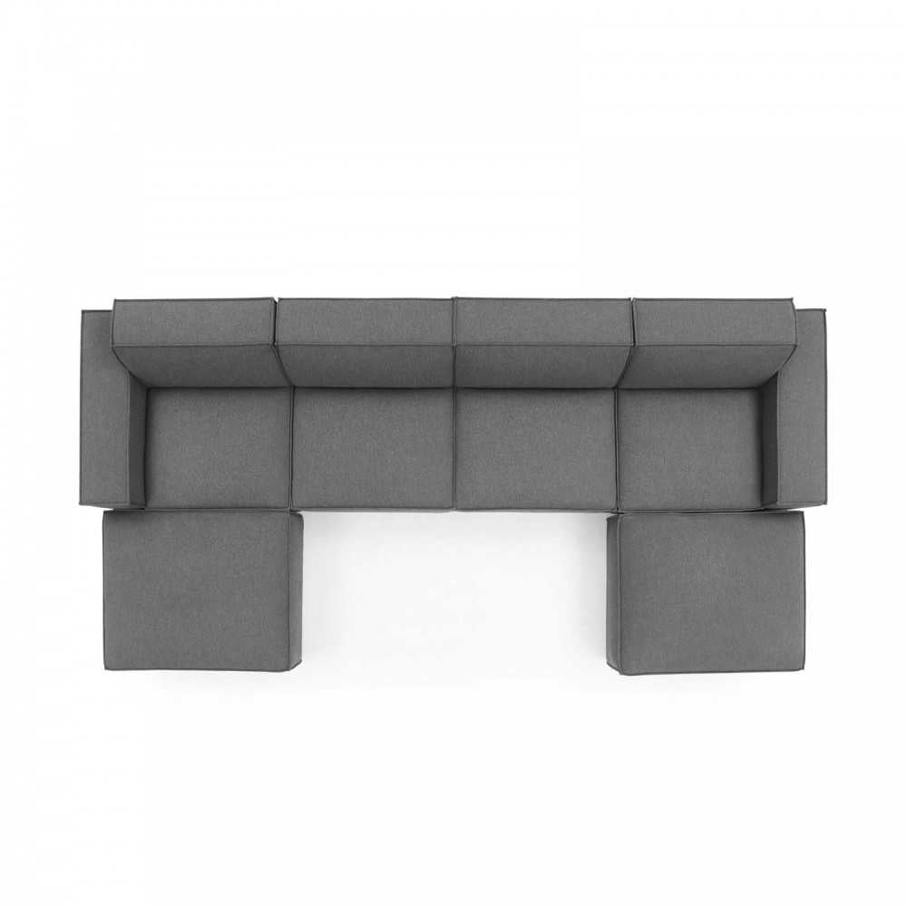 Restore 6-Piece Sectional Sofa, Charcoal, EEI-4116-CHA
