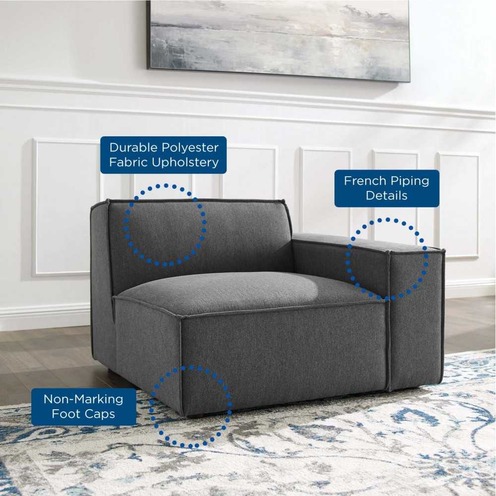 Restore Right-Arm Sectional Sofa Chair, Charcoal