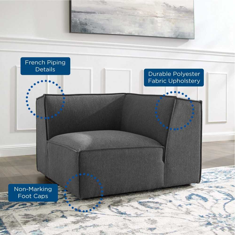 Restore Sectional Sofa Corner Chair, Charcoal