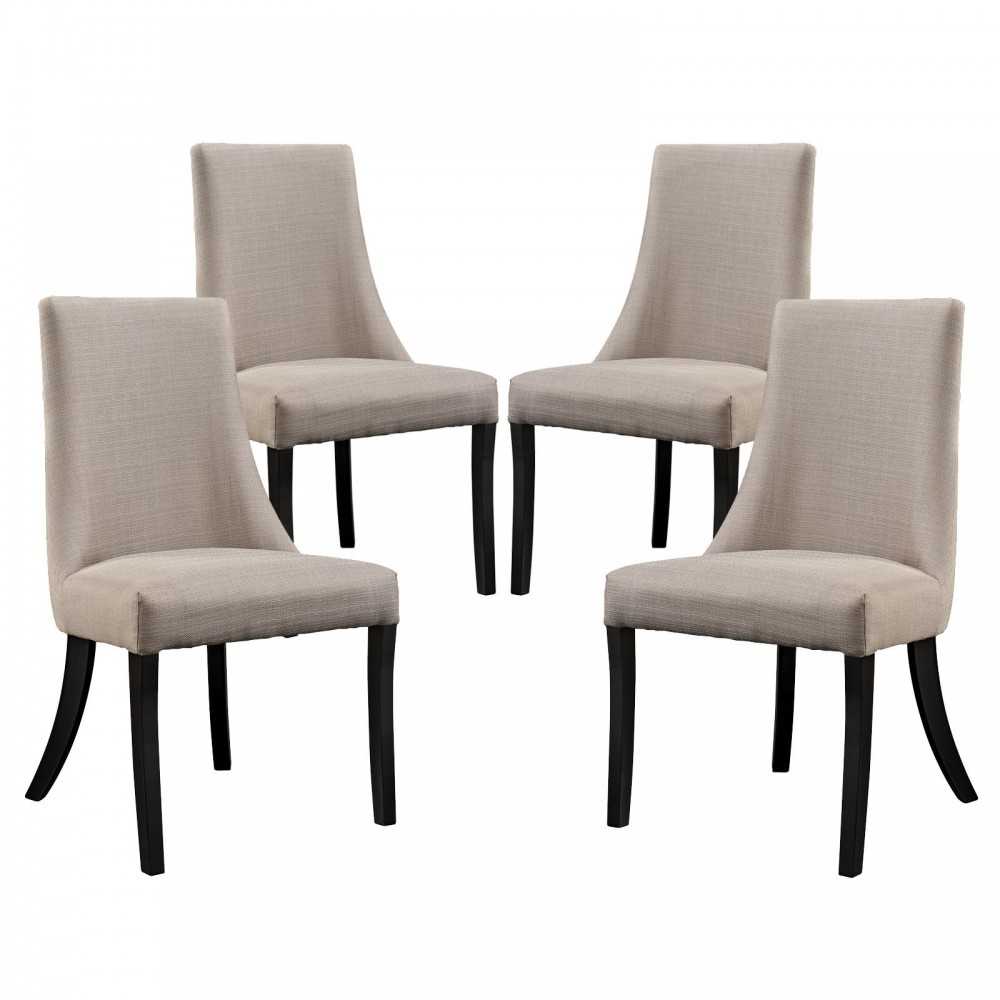 Reverie Dining Side Chair Set of 4, Beige