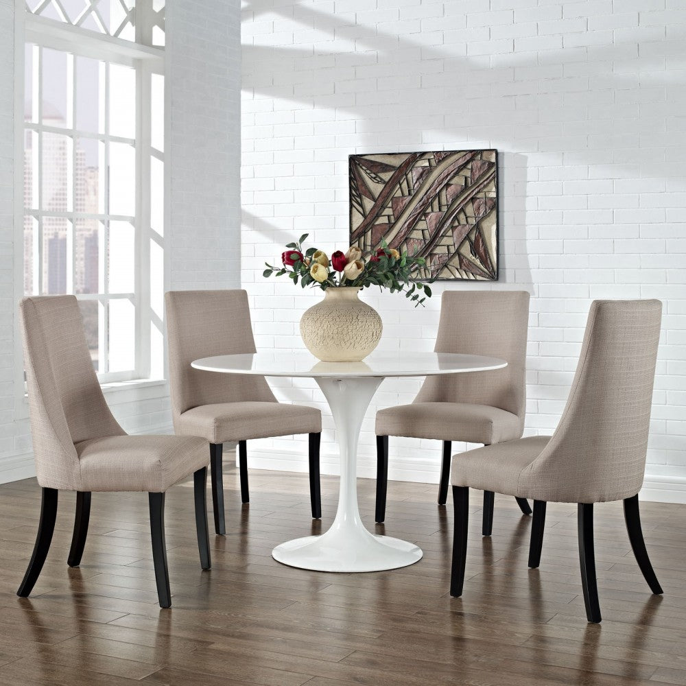 Reverie Dining Side Chair Set of 4, Beige