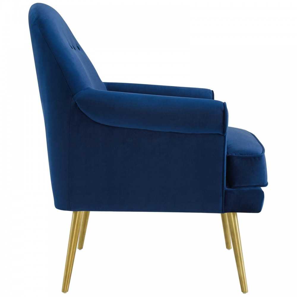 Revive Armchair Performance Velvet Set of 2, Navy