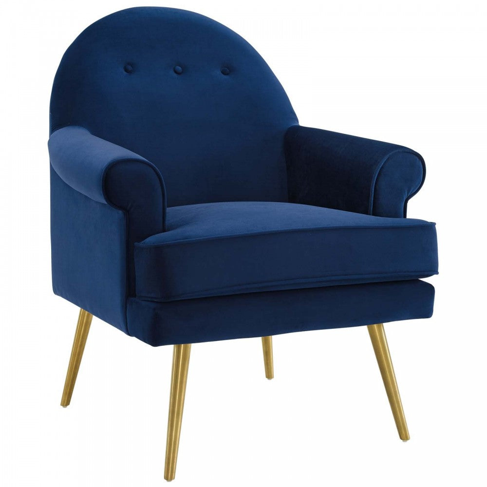 Revive Armchair Performance Velvet Set of 2, Navy