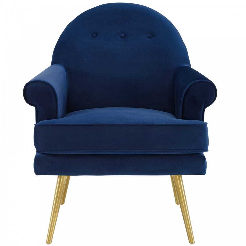 Revive Armchair Performance Velvet Set of 2, Navy