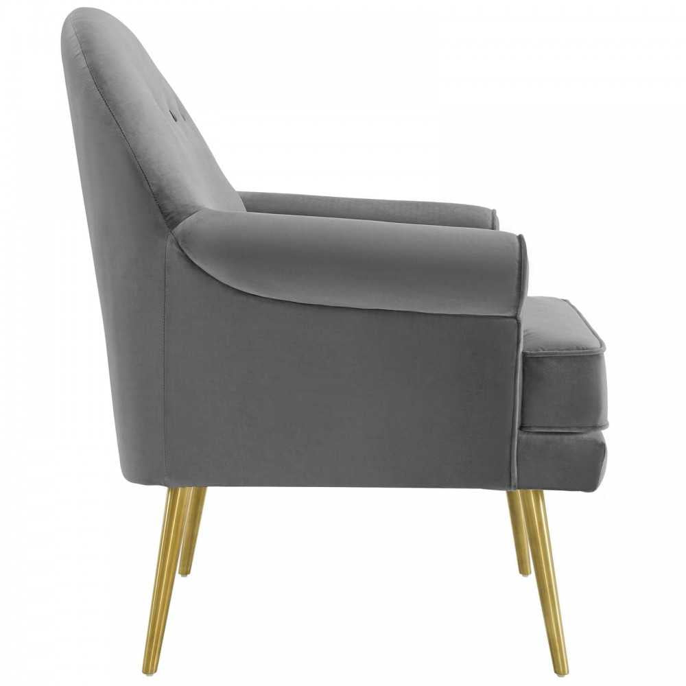 Revive Armchair Performance Velvet Set of 2, Gray