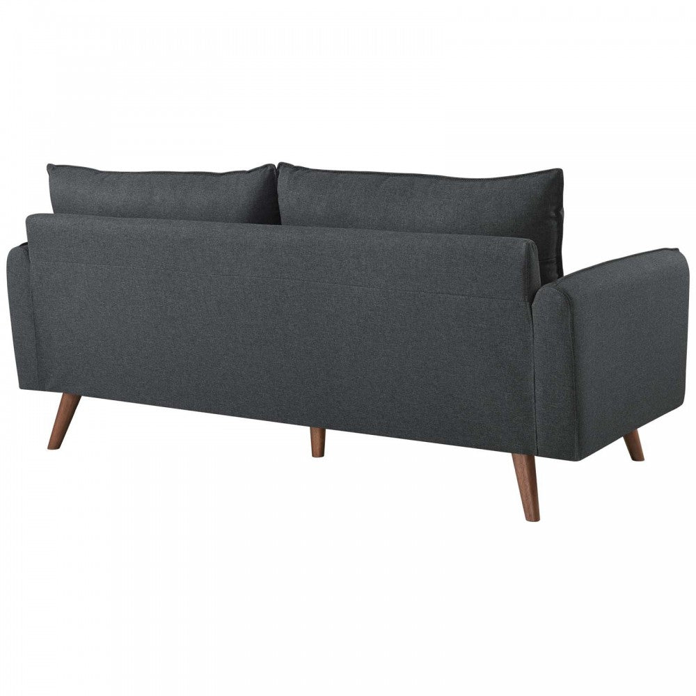 Revive Upholstered Fabric Sofa and Loveseat Set, Gray