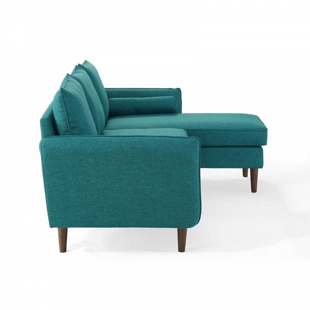 Revive Upholstered Right or Left Sectional Sofa, Teal