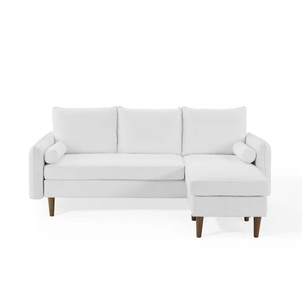 Revive Upholstered Right or Left Sectional Sofa, White