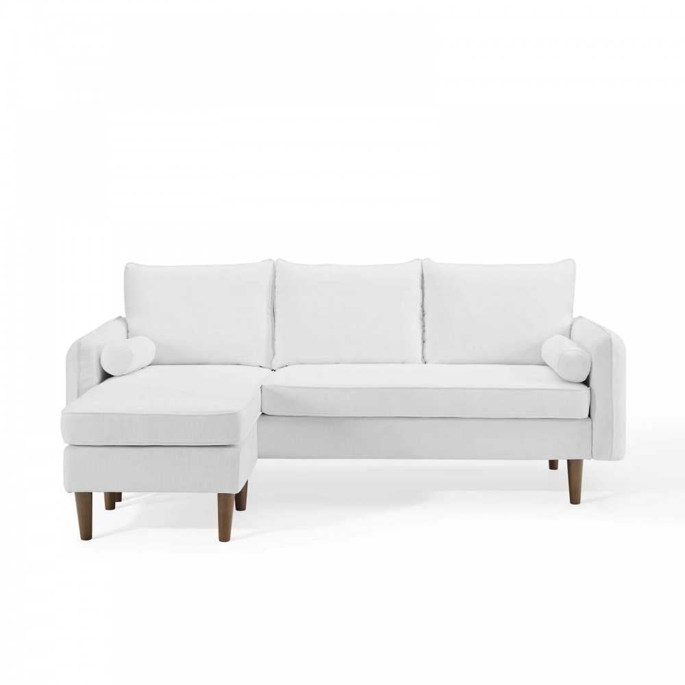 Revive Upholstered Right or Left Sectional Sofa, White