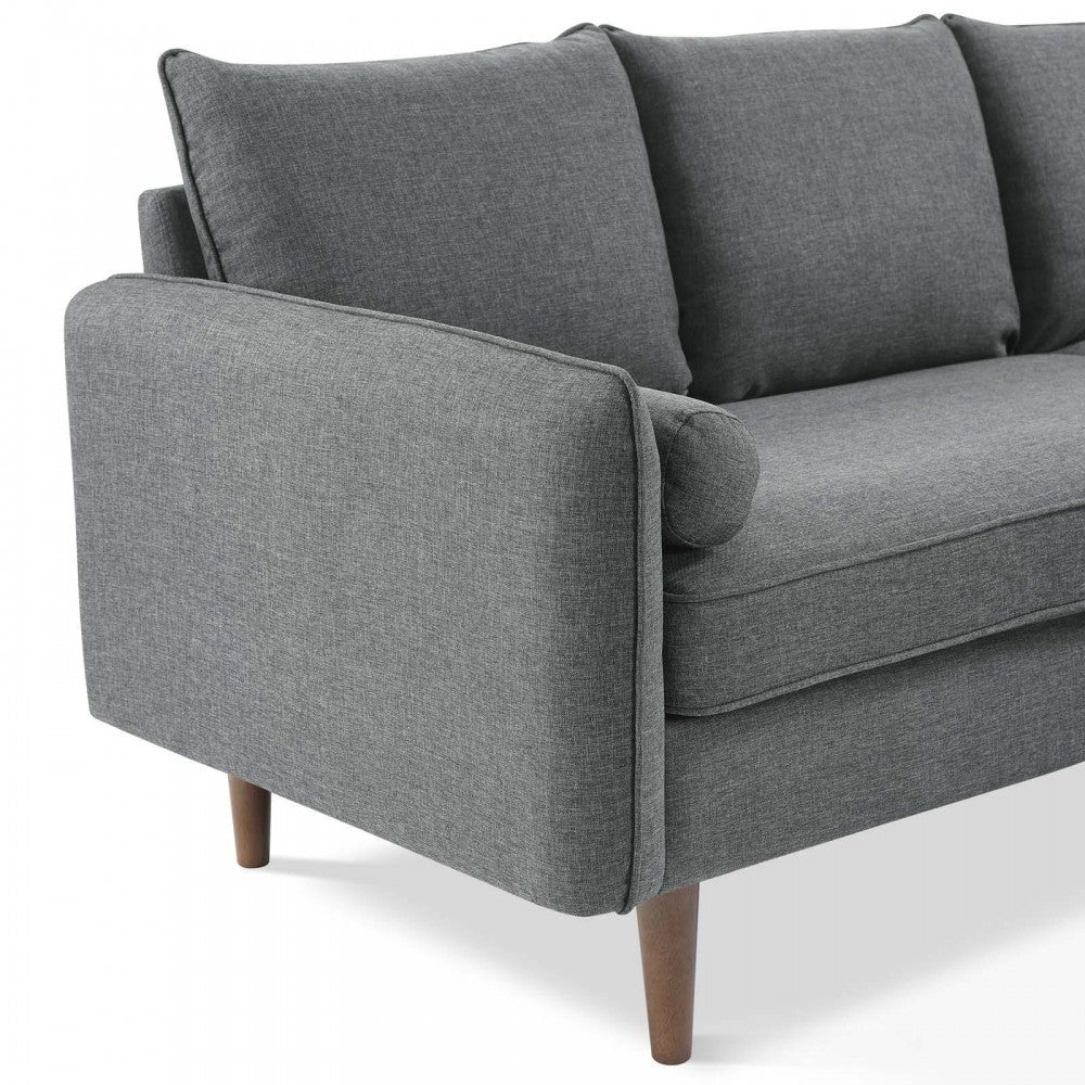 Revive Upholstered Right or Left Sectional Sofa, Gray