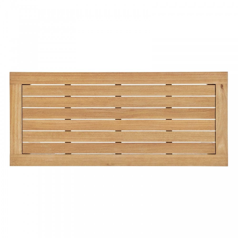 Riverlake 55" Outdoor Patio Ash Wood Bar Pub Table