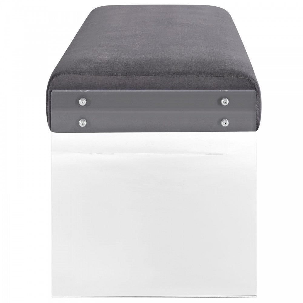 Roam Performance Velvet Bench, Gray