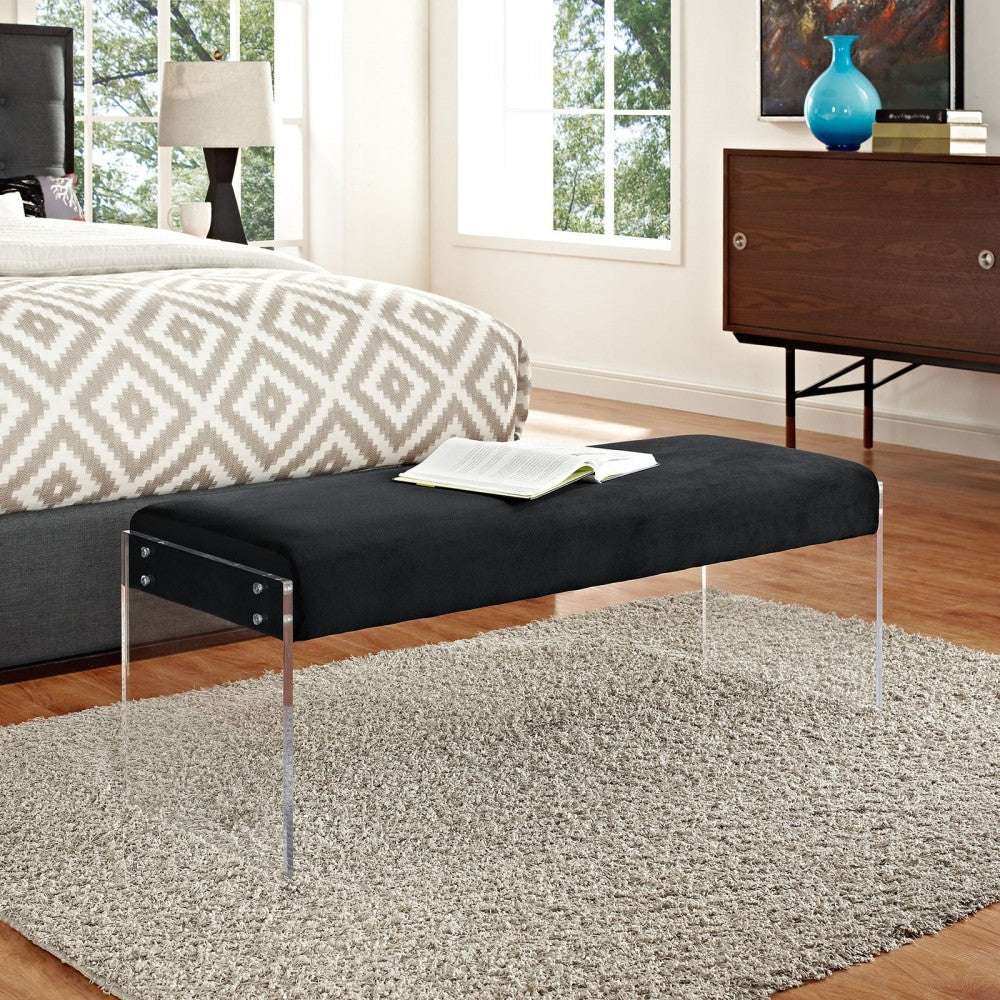 Roam Performance Velvet Bench, Black
