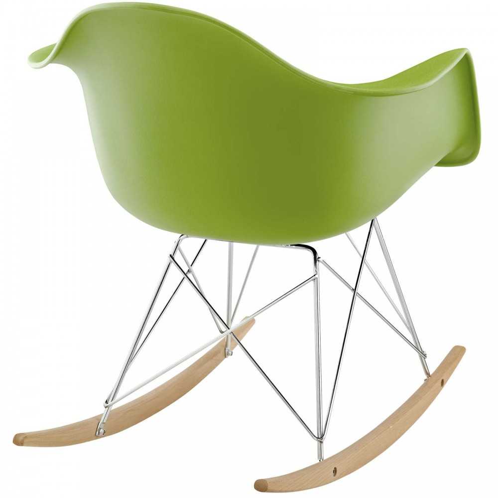 Rocker Plastic Lounge Chair, Green