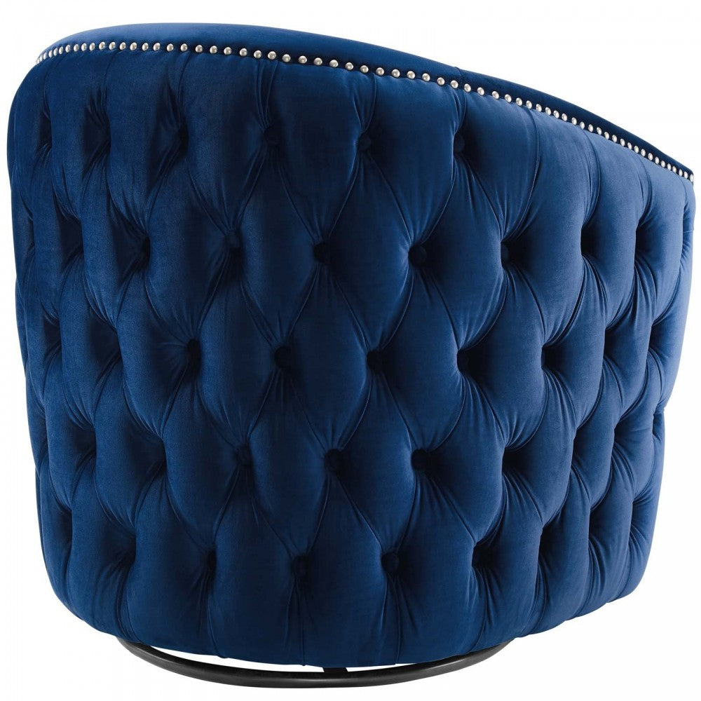 Rogue Armchair Performance Velvet Set of 2, Navy