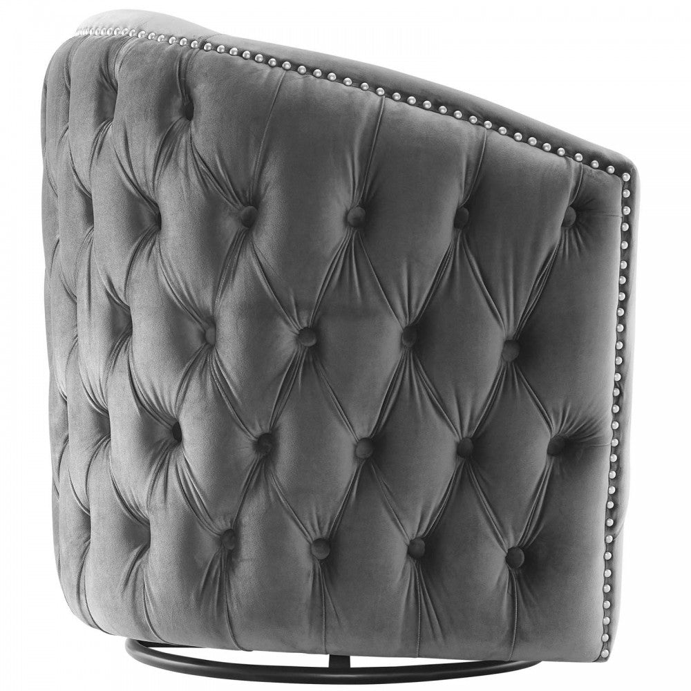 Rogue Armchair Performance Velvet Set of 2, Gray