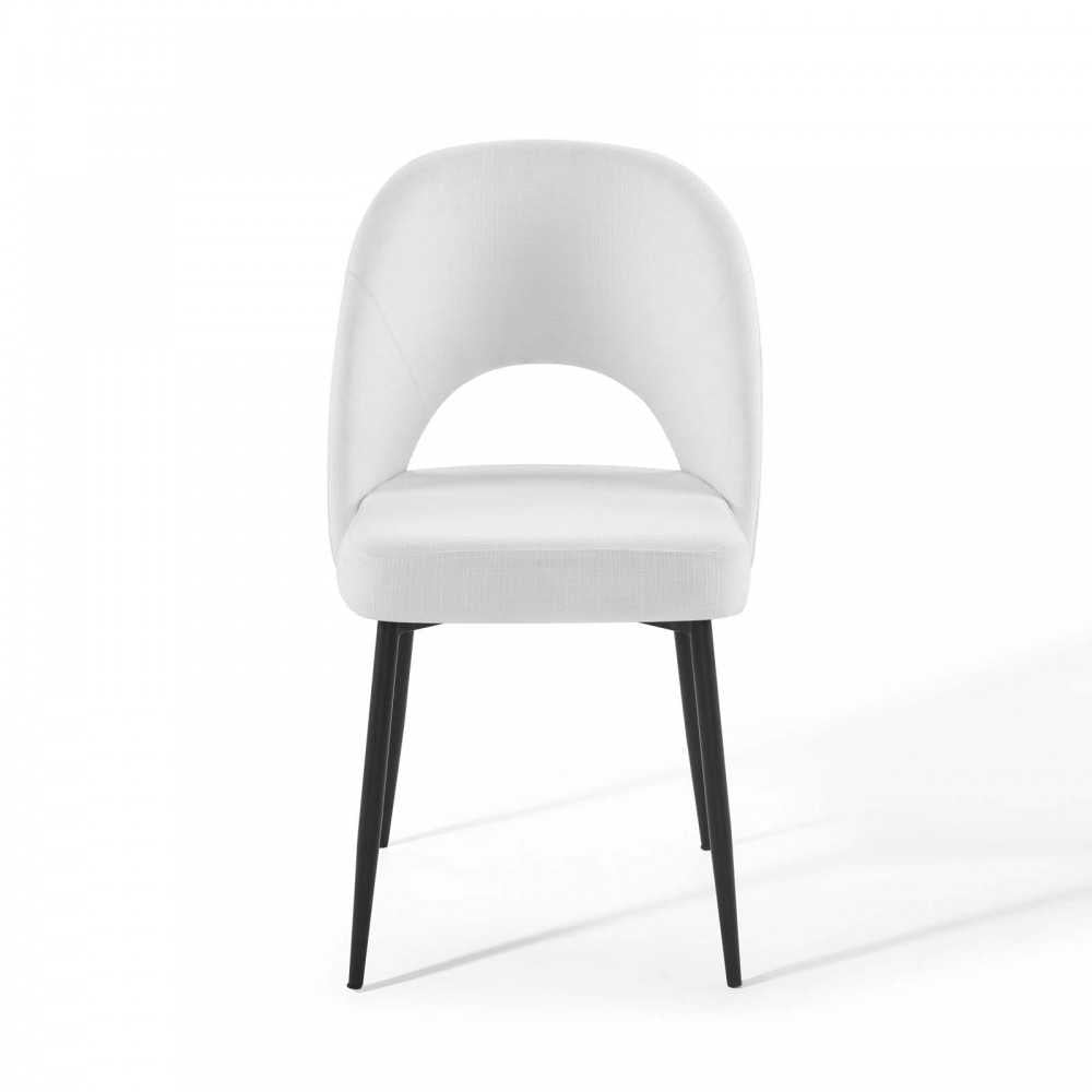 Rouse Dining Side Chair Upholstered Fabric Set of 2, Black White