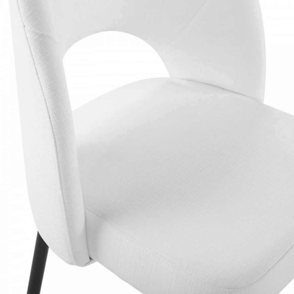 Rouse Dining Side Chair Upholstered Fabric Set of 2, Black White