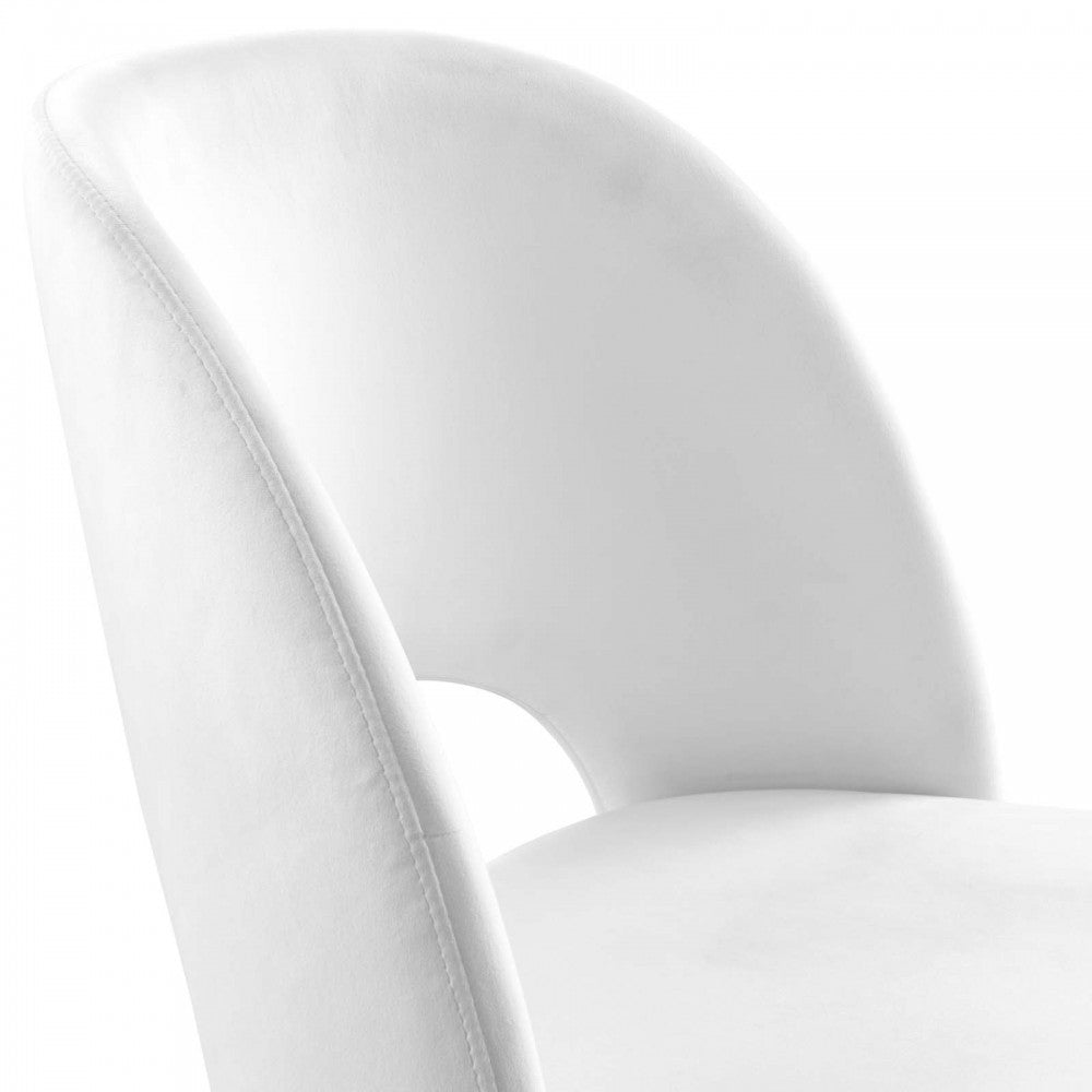 Rouse Performance Velvet Dining Side Chair, White