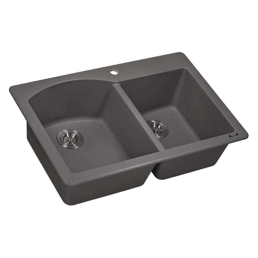Ruvati 33 x 22 inch Dual Mount Kitchen Sink - Urban Gray