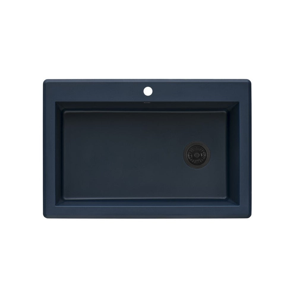 Ruvati 33 x 22 inch Topmount Granite Composite Kitchen Sink - Catalina Blue