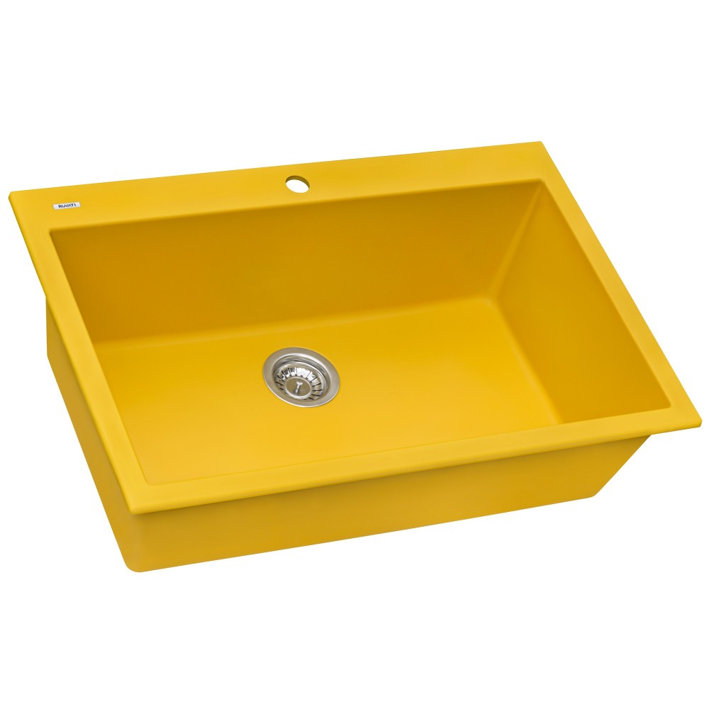 Ruvati 33 x 22 inch Topmount Granite Composite Kitchen Sink - Midas Yellow