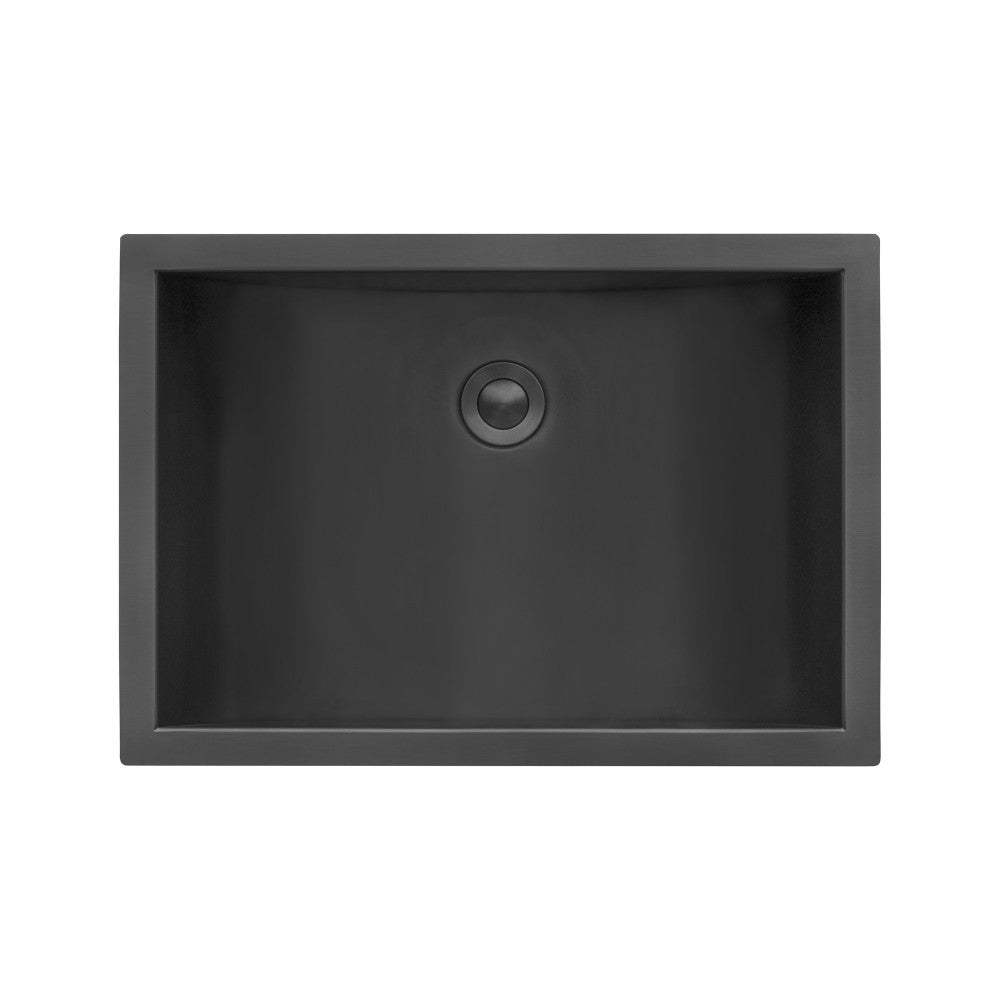 Ruvati Ariaso 18 x 13 inch Undermount Bathroom Sink - Gunmetal Matte Black