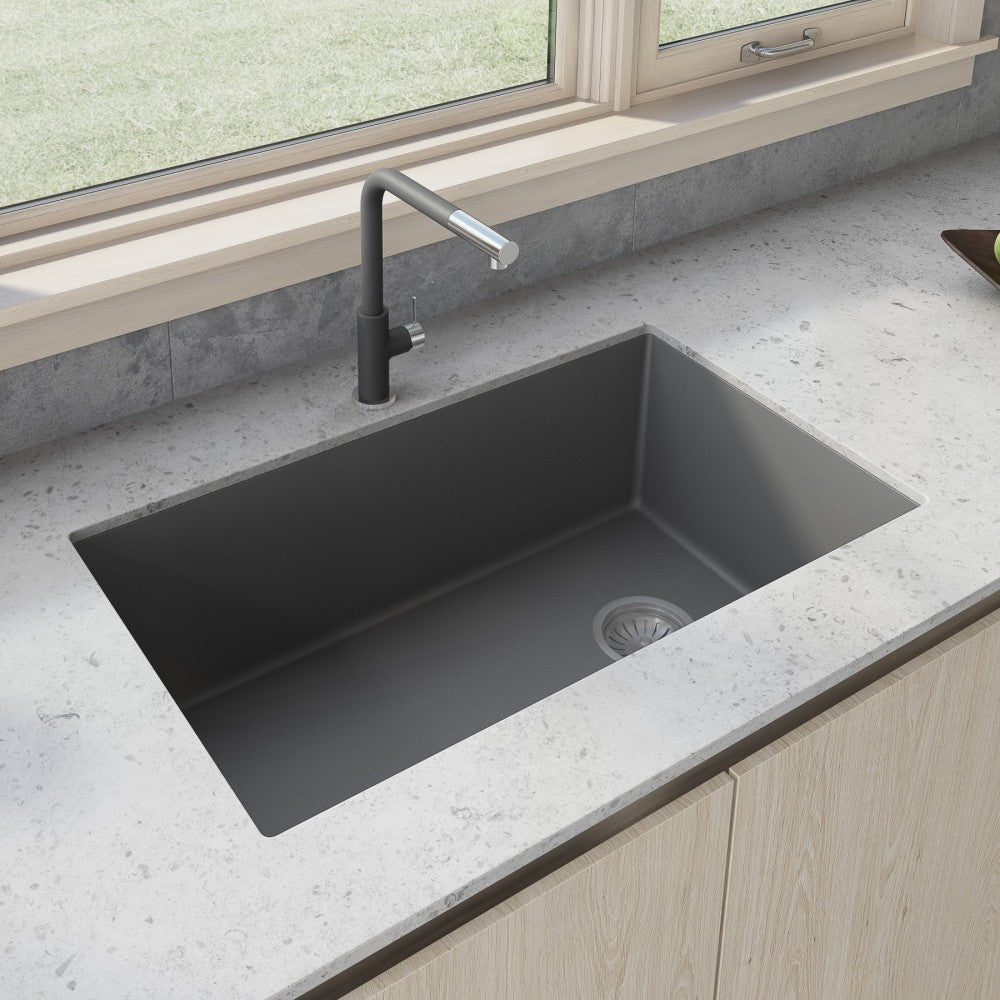 Ruvati epiGranite 31-3/4 x 19-1/4 inch Kitchen Sink - Urban Gray
