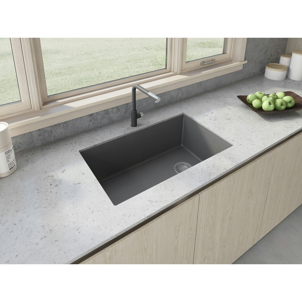 Ruvati epiGranite 31-3/4 x 19-1/4 inch Kitchen Sink - Urban Gray