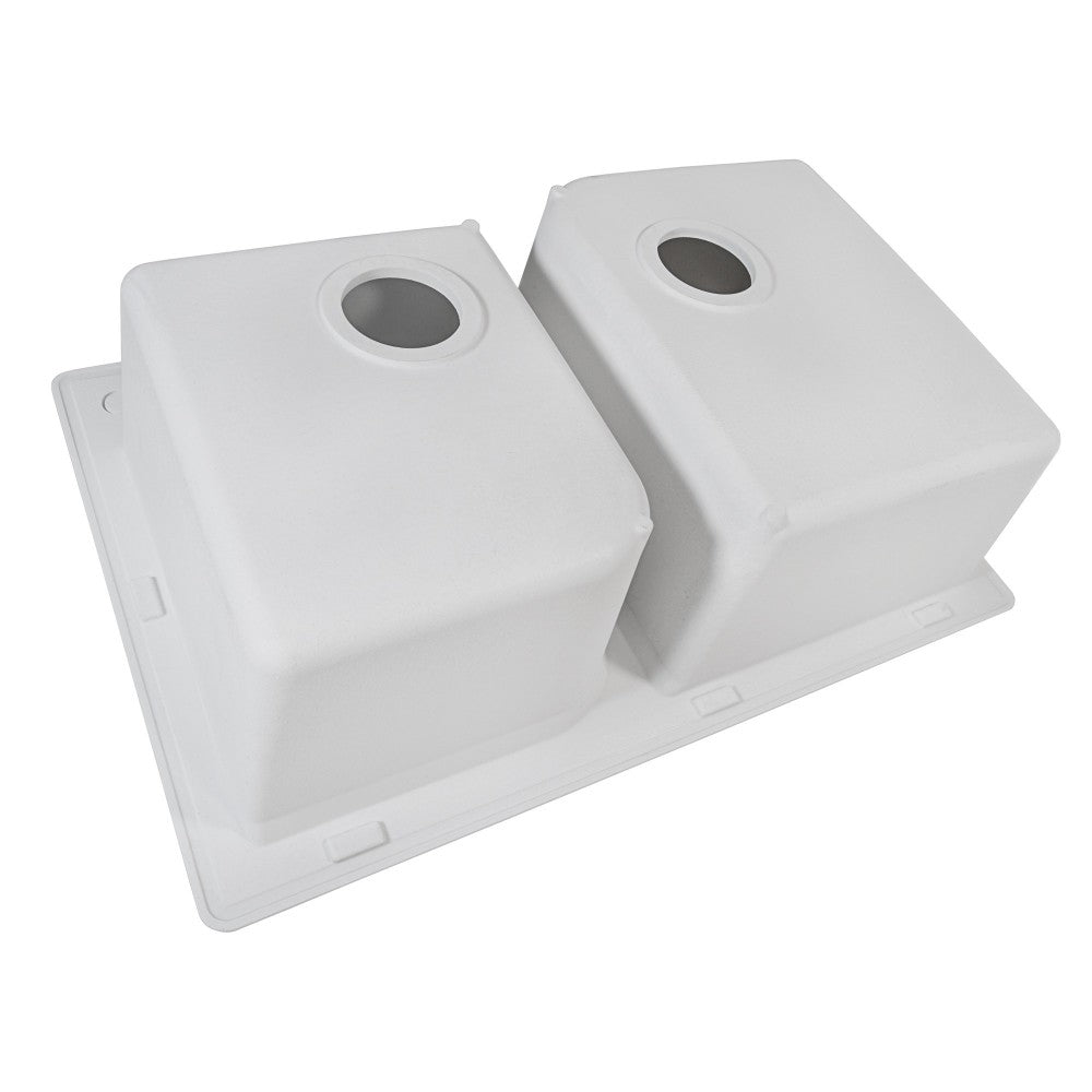 Ruvati epiGranite 33 x 22 inch Dual Mount Kitchen Sink - Arctic White