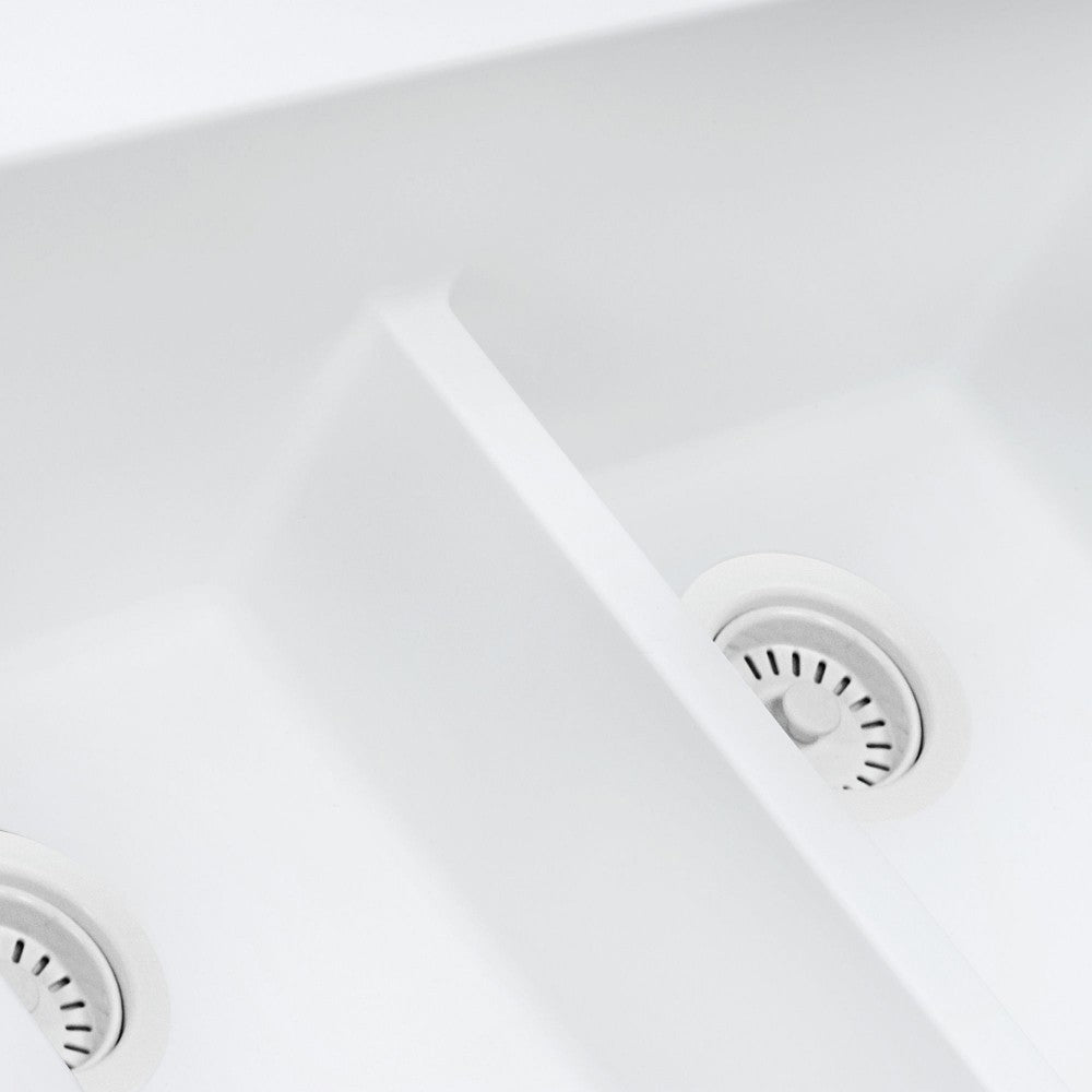 Ruvati epiGranite 33 x 22 inch Topmount Kitchen Sink - Arctic White