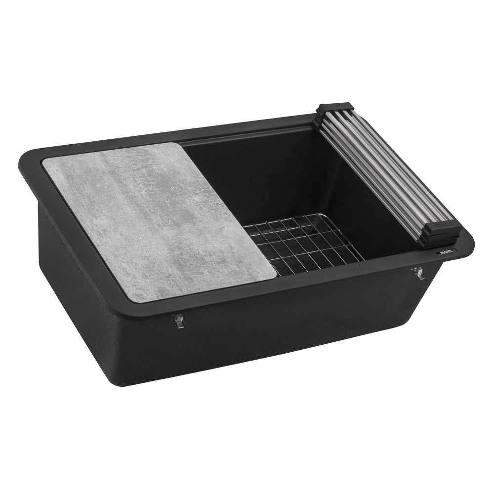 Ruvati epiStage 29.5 x 18.5 inch Kitchen Sink - Midnight Black