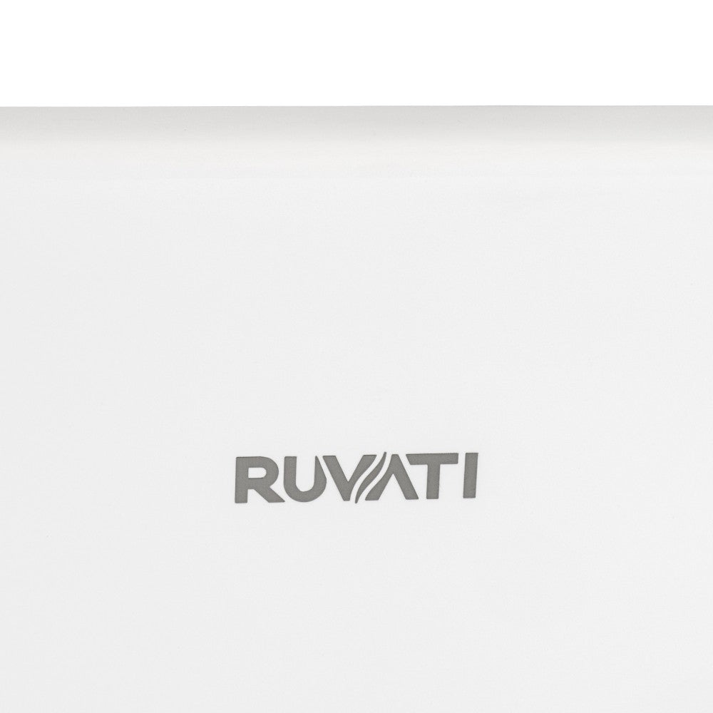 Ruvati Fiamma 30 x 18 inch Farmhouse Fireclay Kitchen Sink - Black and White