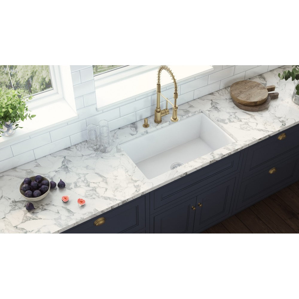 Ruvati Fiamma 30 x 18 inch Undermount Fireclay Kitchen Sink