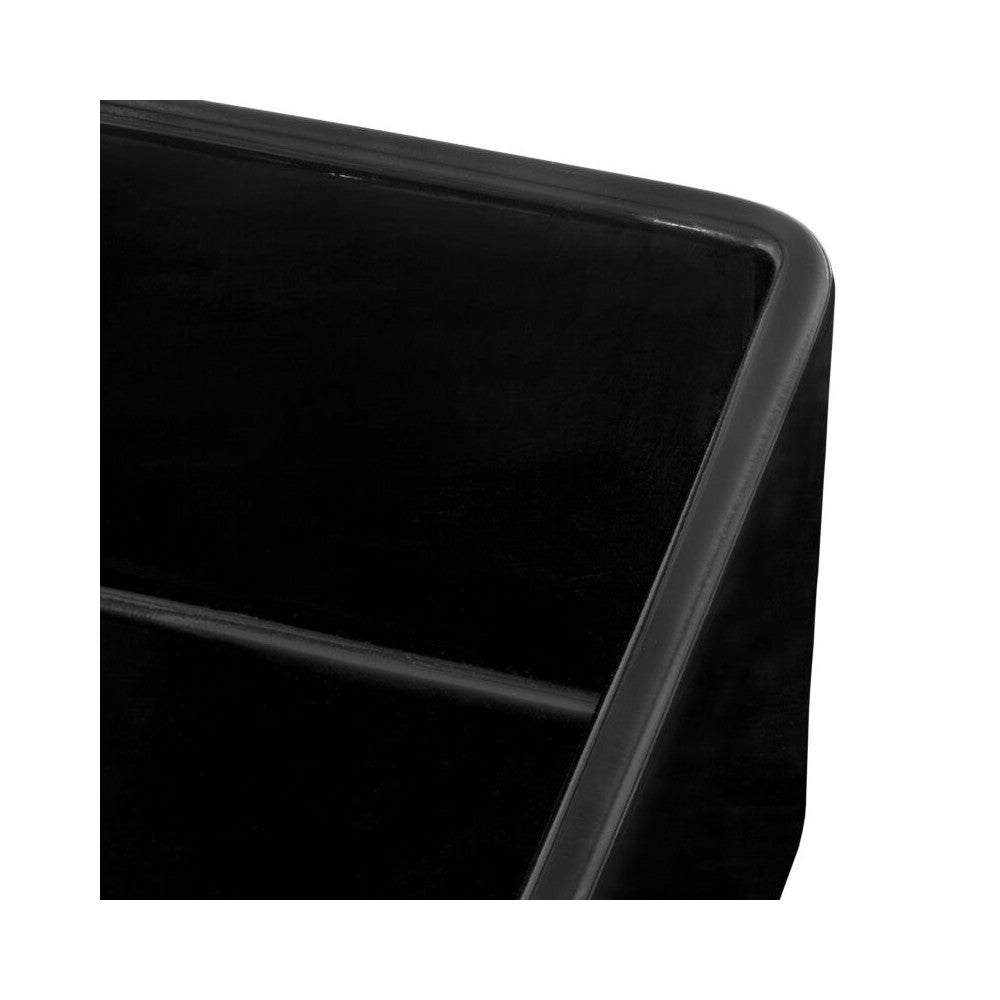 Ruvati Fiamma 30 x 20 inch Farmhouse Fireclay Kitchen Sink - Glossy Black